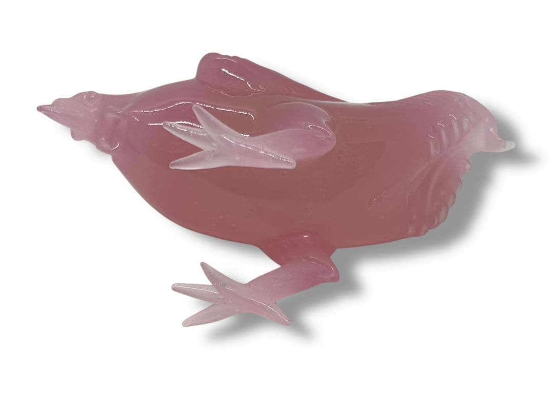 田*夫様 #ムラノガラス ピンクオパリン 鶏フィギュリン 2点セット