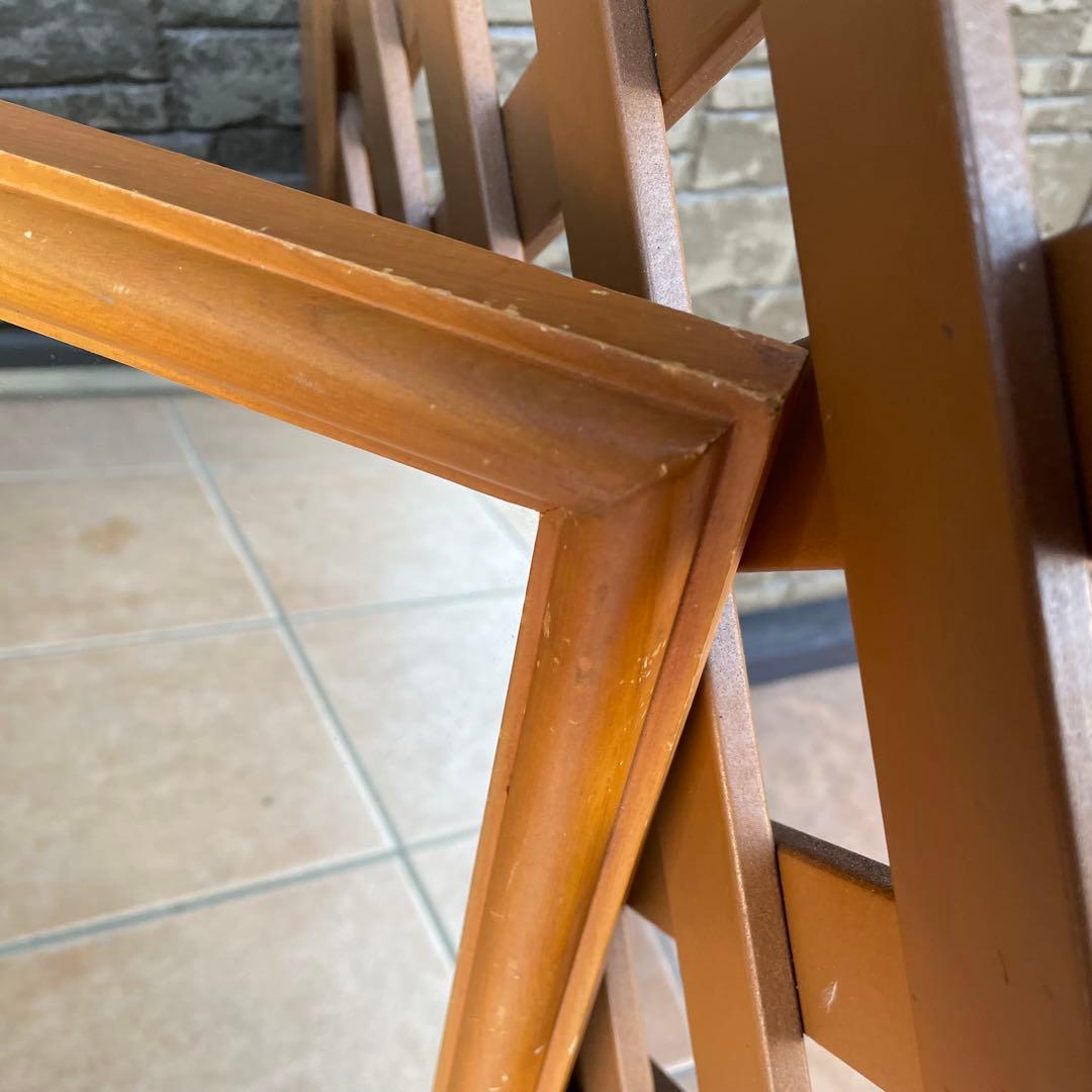 デンマーク製　1960's　ヴィンテージ　北欧　モダン　チーク　無垢 ミラー　C