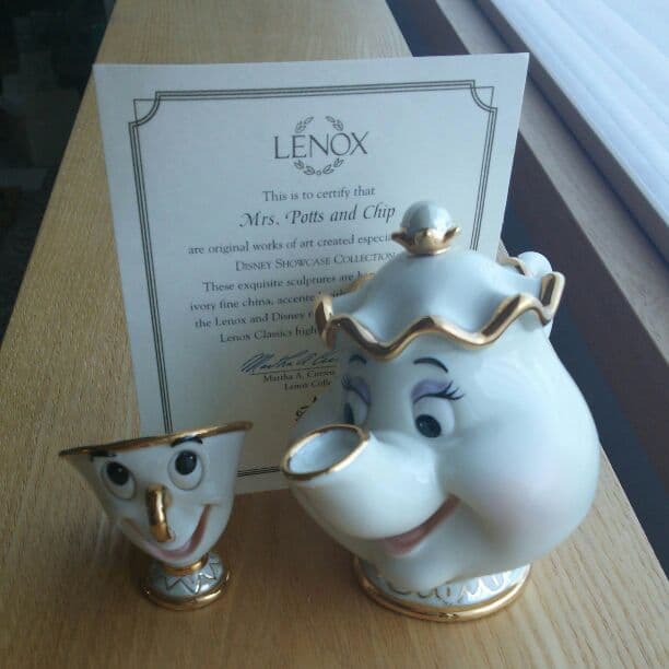 レノックス、ポット婦人とチップ、ディズニー、ロイヤルコペンハーゲン、フィギュリン