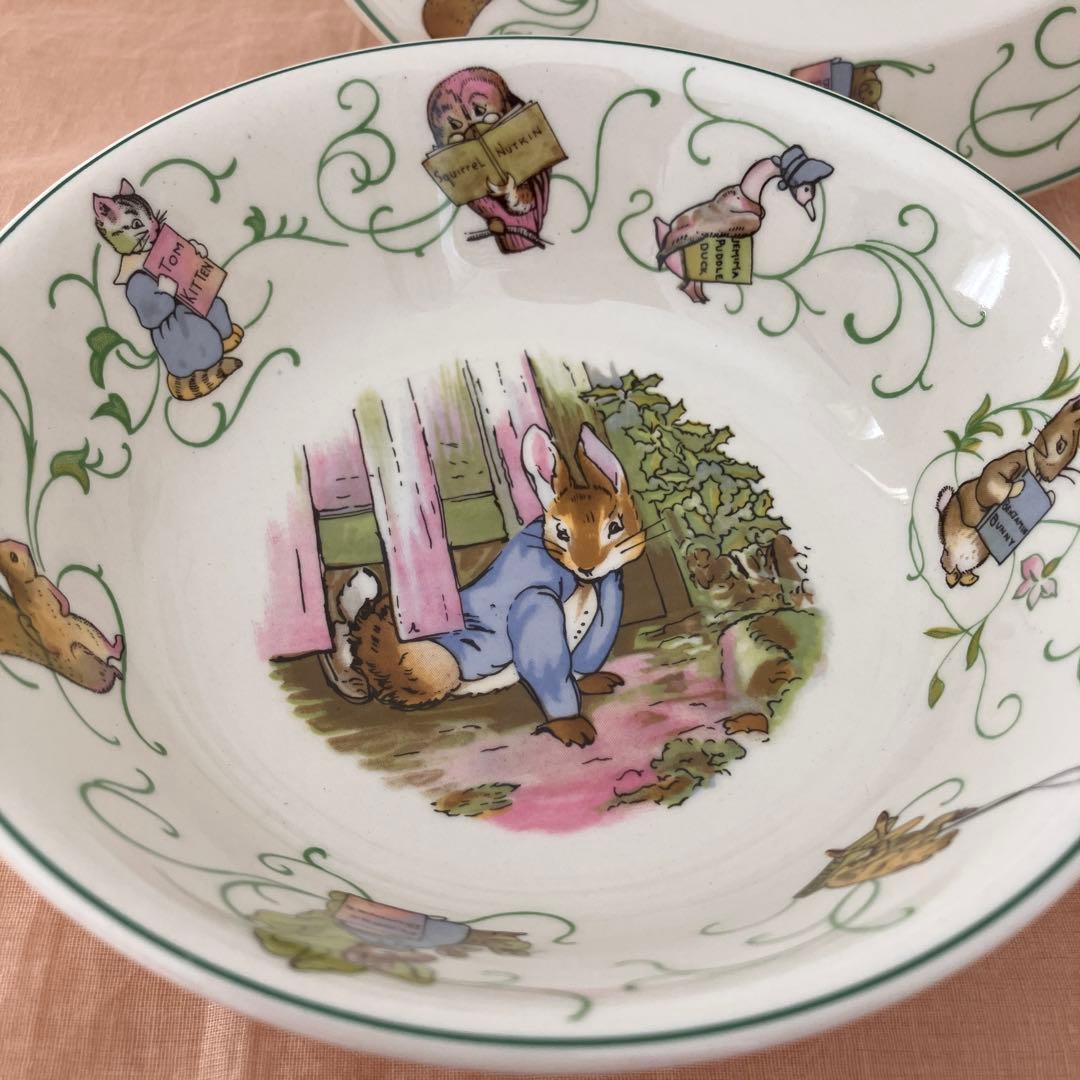 ウエッジウッド ピーターラビット　グリーンライン　マグカップ　プレート