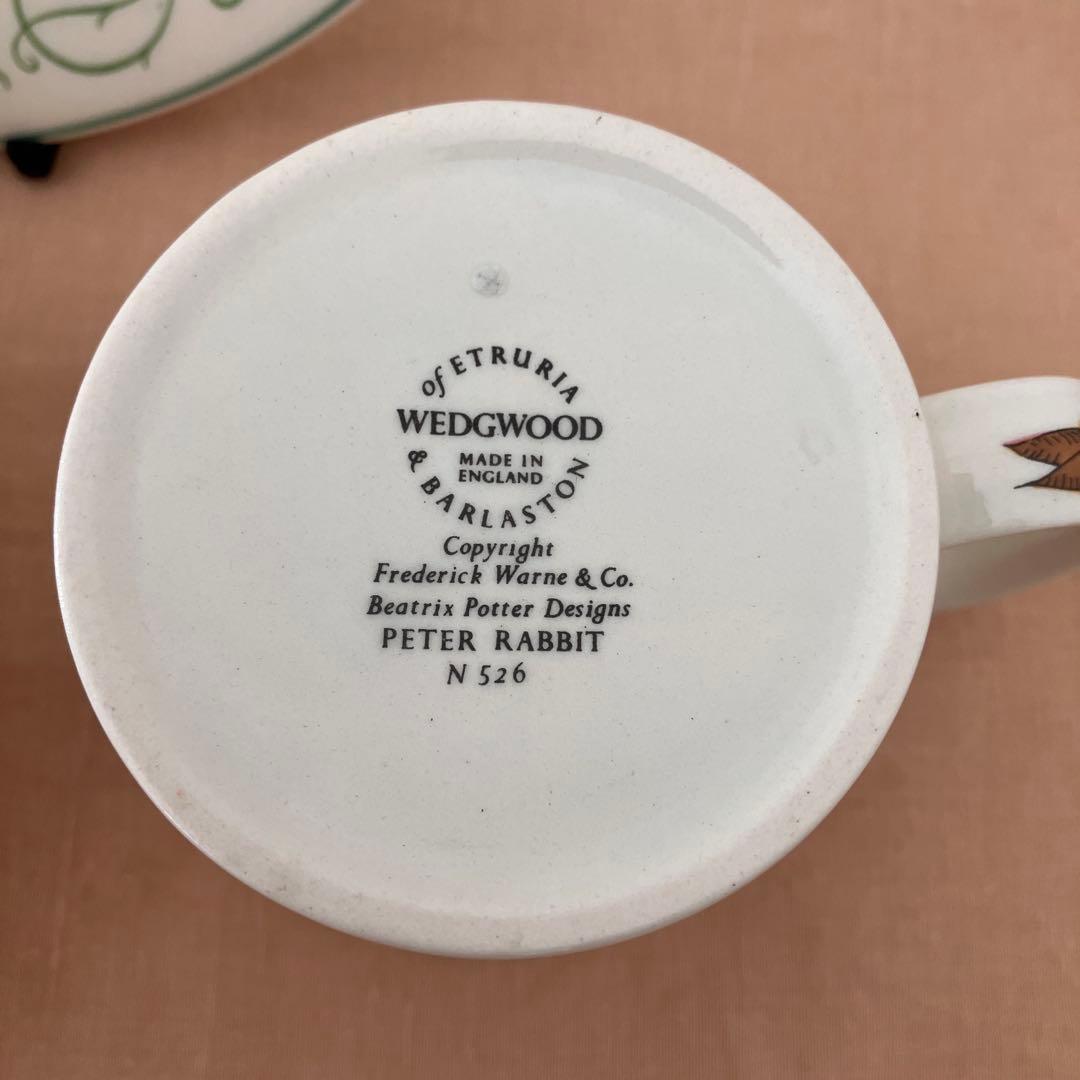 ウエッジウッド ピーターラビット　グリーンライン　マグカップ　プレート