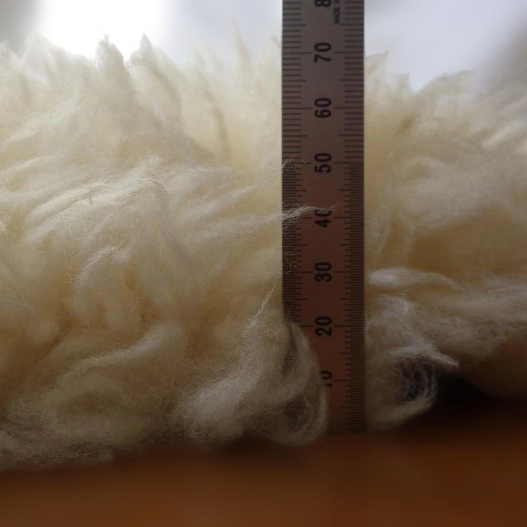 【未使用保管品】旭物産ムートンラグ 2枚セット クリーム色 アサヒムートン