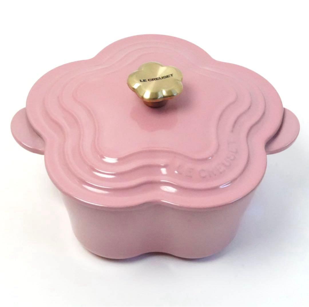 【美品】LE CREUSET　ココット フルール フレンチローズ　20cm