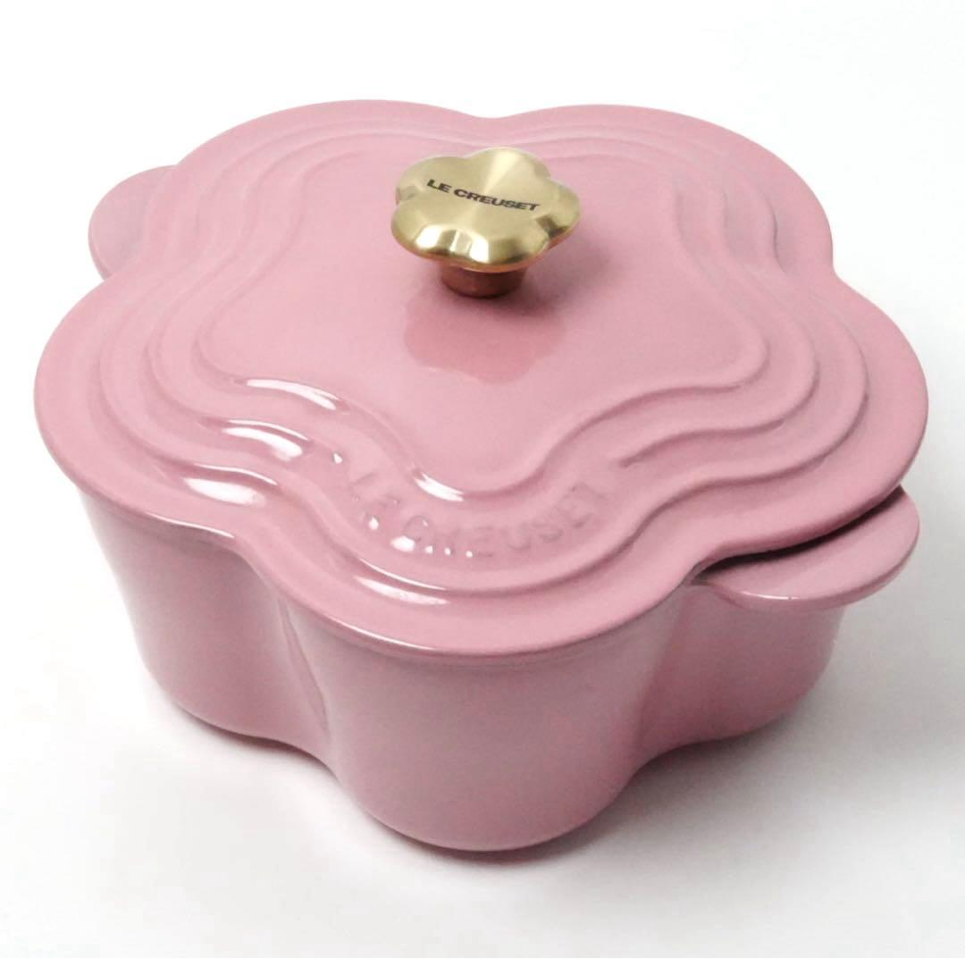 【美品】LE CREUSET　ココット フルール フレンチローズ　20cm