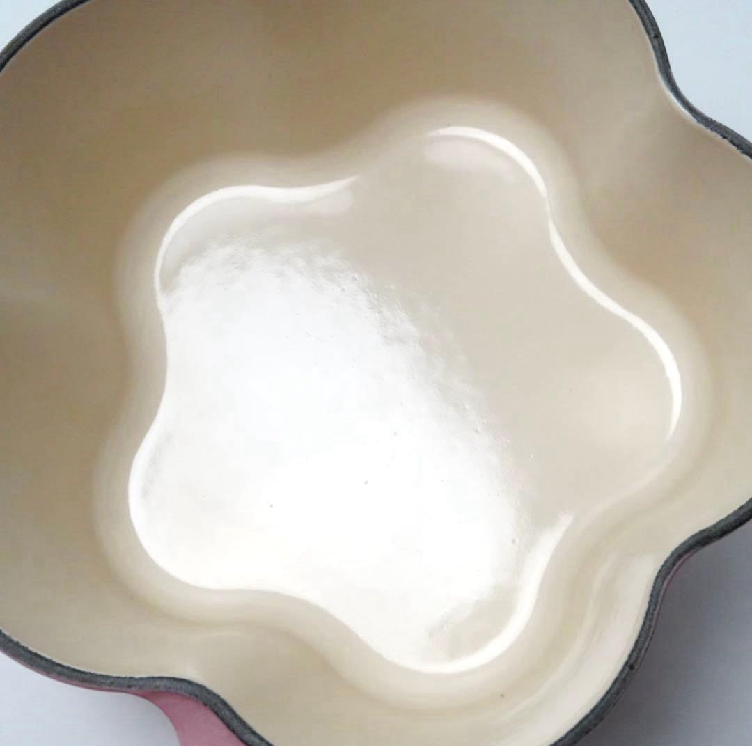 【美品】LE CREUSET　ココット フルール フレンチローズ　20cm