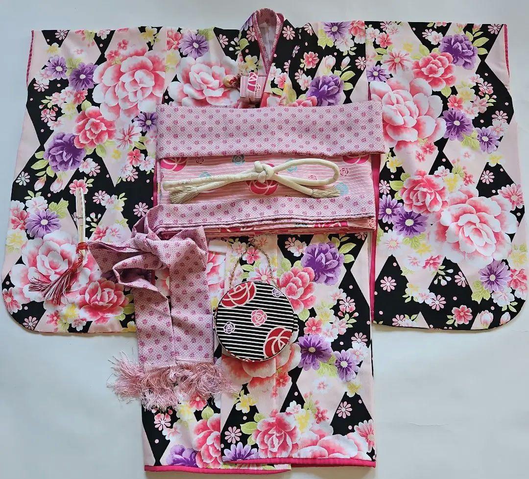 753 7才着物セット 女の子 ナカノヒロミチ レンタル使用の処分品