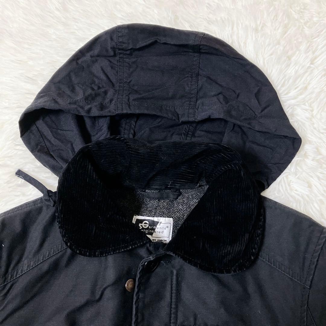 エンジニアードガーメンツ ハンティングジャケット 黒 USA製 フード S