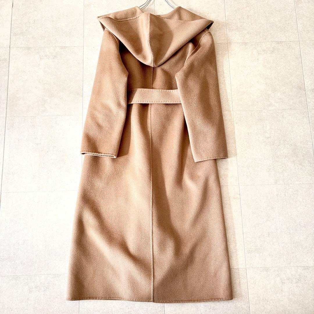 美品✨️セルフォード フーデッド ベルテッド ロングコート S キャメル