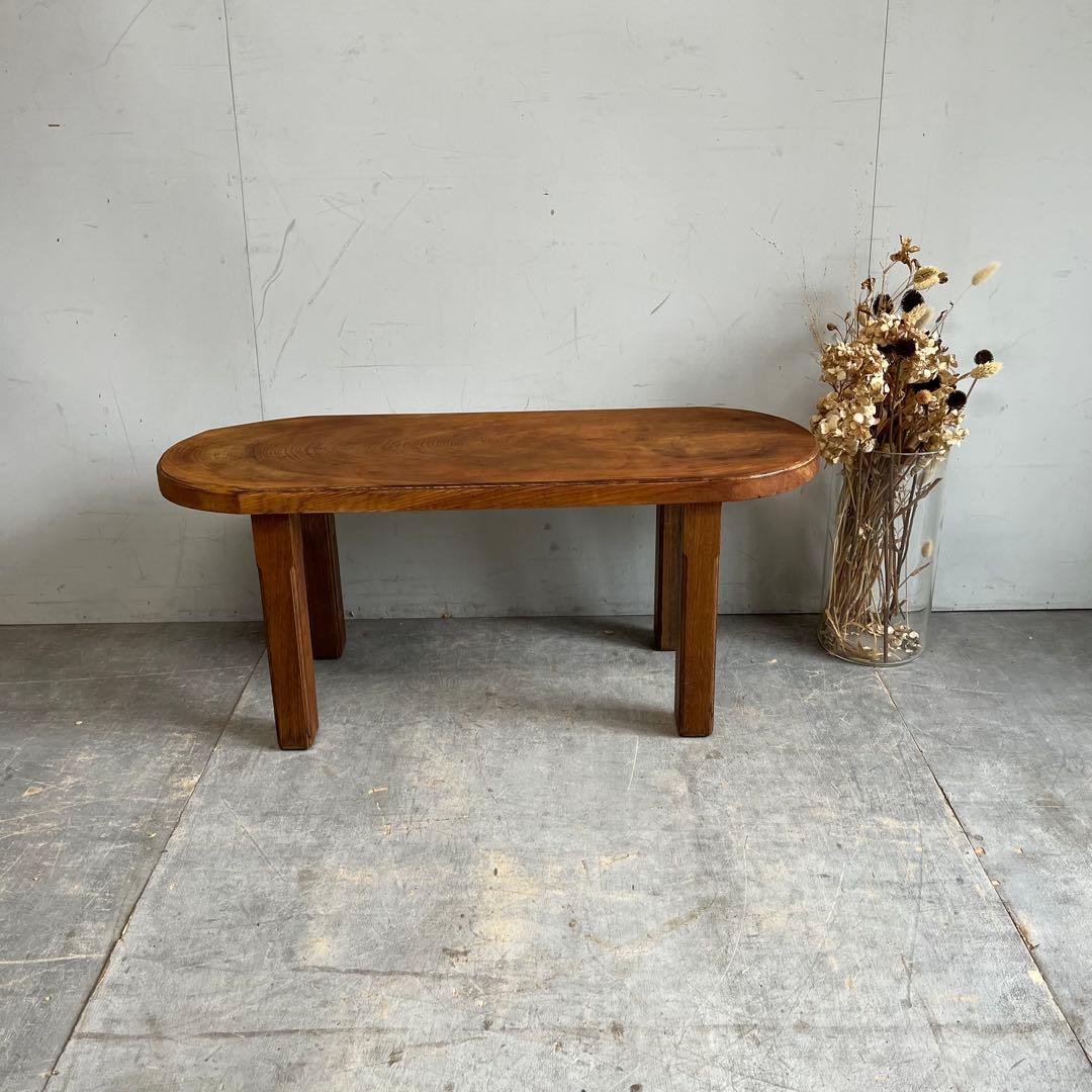 アンティーク ケヤキ 欅 テーブル 机 昭和レトロ z566