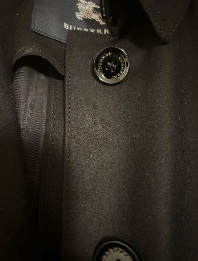 BURBERRY ブラック ウールコート 40