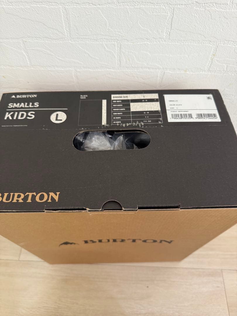 Burton Smalls Lサイズスノーボードビンディング ブラック/ホワイト