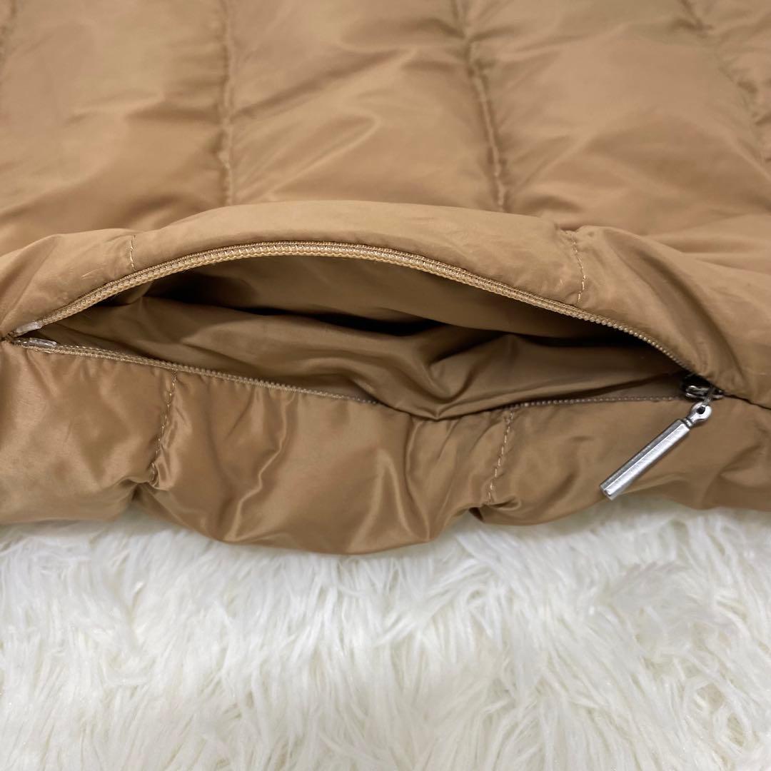 【美品】36 マックスマーラ ダウンベスト レディース フード ジップ ボタン