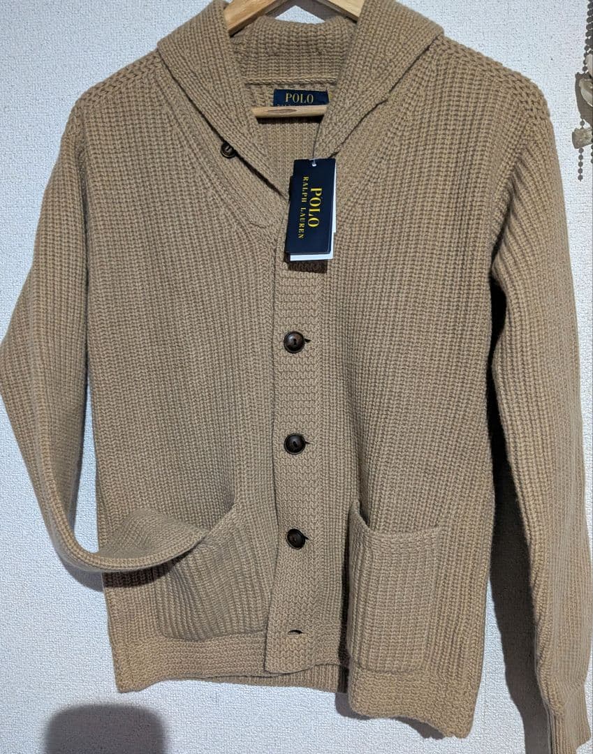 タグ付き試着のみ★ポロラルフローレン★ニットカーディガン★XS★カシミヤ混