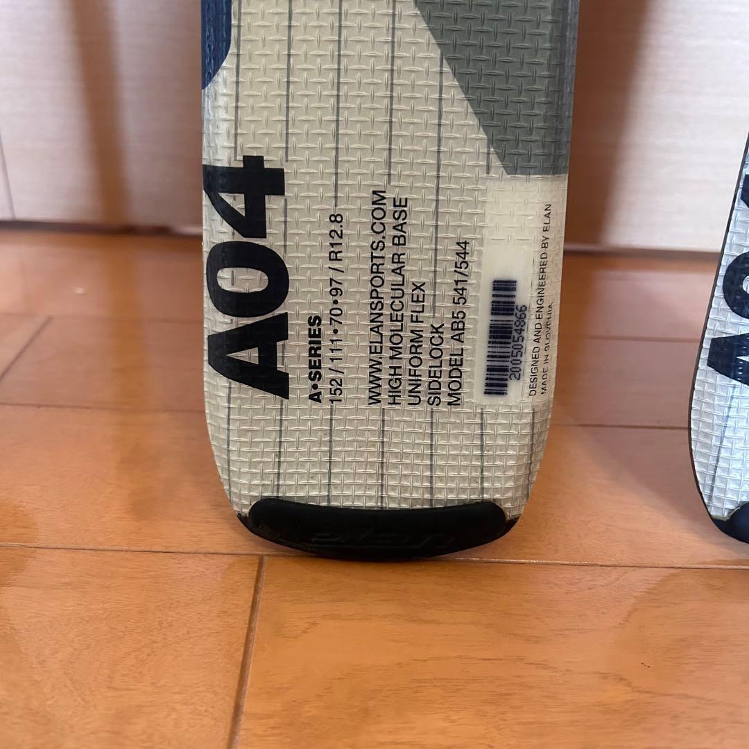 【elan】スキー板A04/152cm ビンディング ストック3点セット