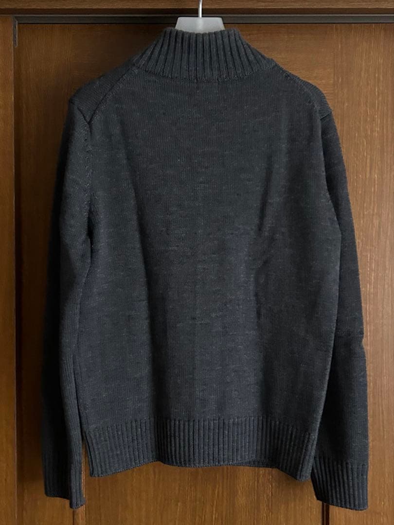 【美品】鎌倉シャツ スタンドカラーカーディガン グレー