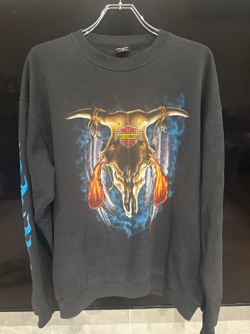 Harley Davidson ハーレー　ブルーフレイム スウェット ロンT