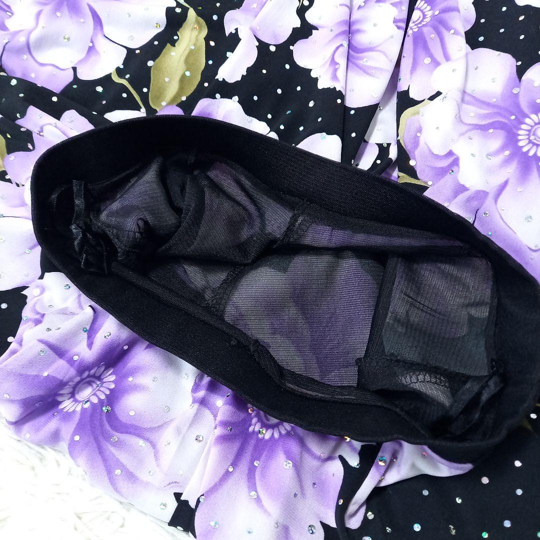 Sanline　サンリーヌ　社交ダンス　セットアップ　ドレス　スパンコール　薔薇