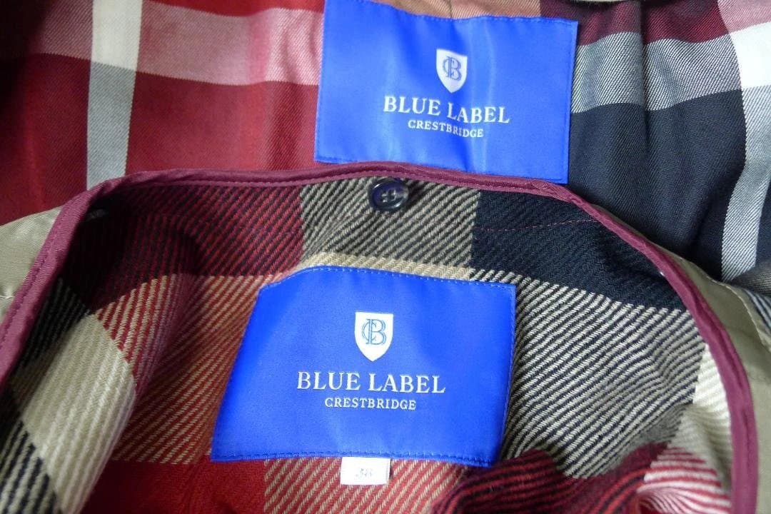 ブルーレーベルクレストブリッジ トレンチコート チェック ライナー付き 38