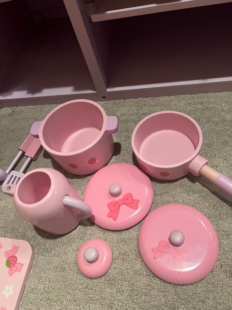 マザーガーデン　希少　リボンベル　キッチン　おままごと　野いちご　DXキッチン