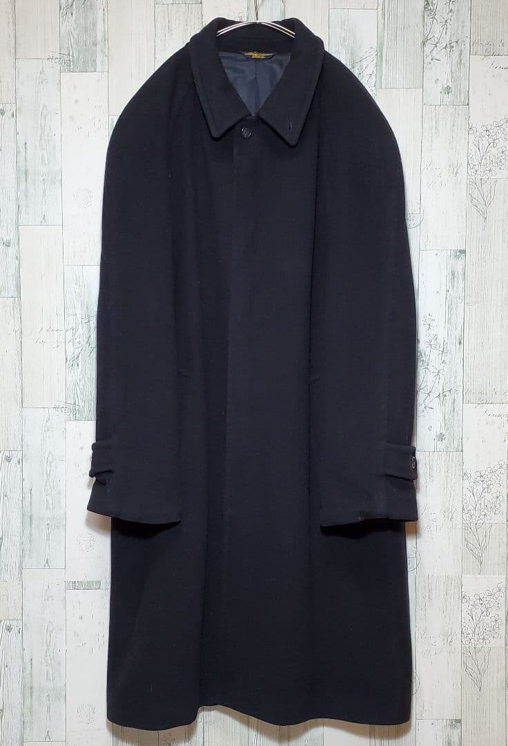 ブルックスブラザーズ　ウール　ロングコート　ステンカラーコート　ネイビー　US製
