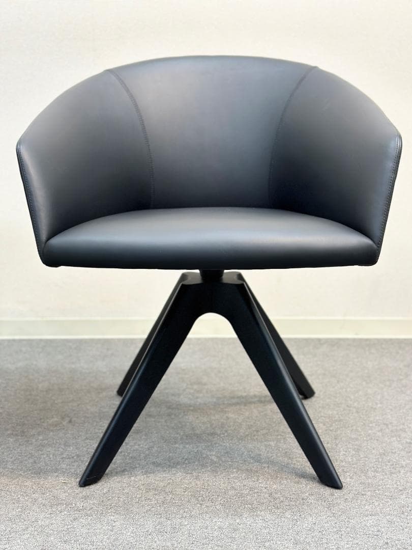 アンドリューワールド■ブランディ　アームチェア　回転　合皮　オフィス　2脚セット