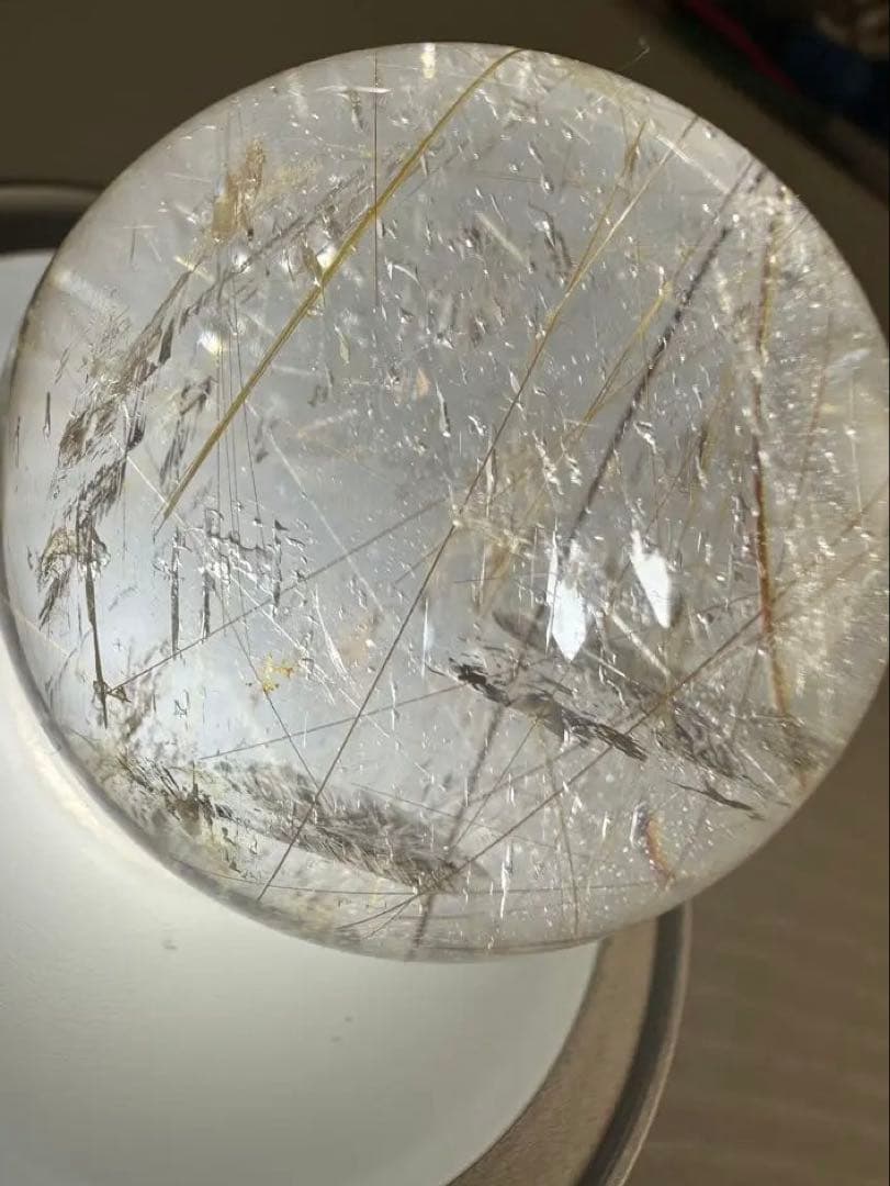 ルチルクォーツ　丸玉　針入り　スフィア