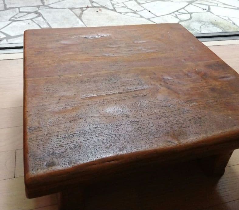 ローテーブル　古木　天然木　無垢材　アンティーク　ハンドメイド
