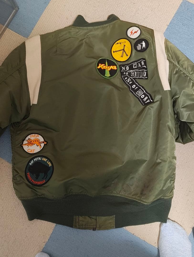 stussy alphaコラボ　ma-1ジャケット