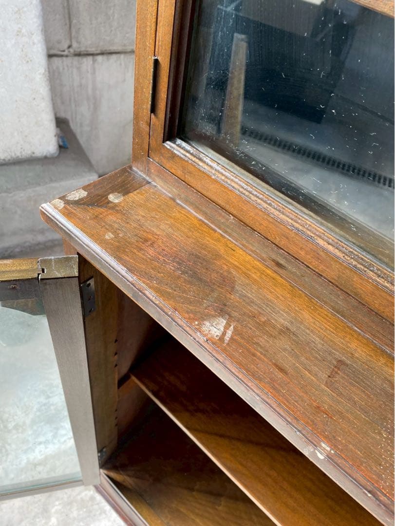 激レア‼️イギリス　アンティーク　丸足　キュリオケース　什器　キャビネット　英国