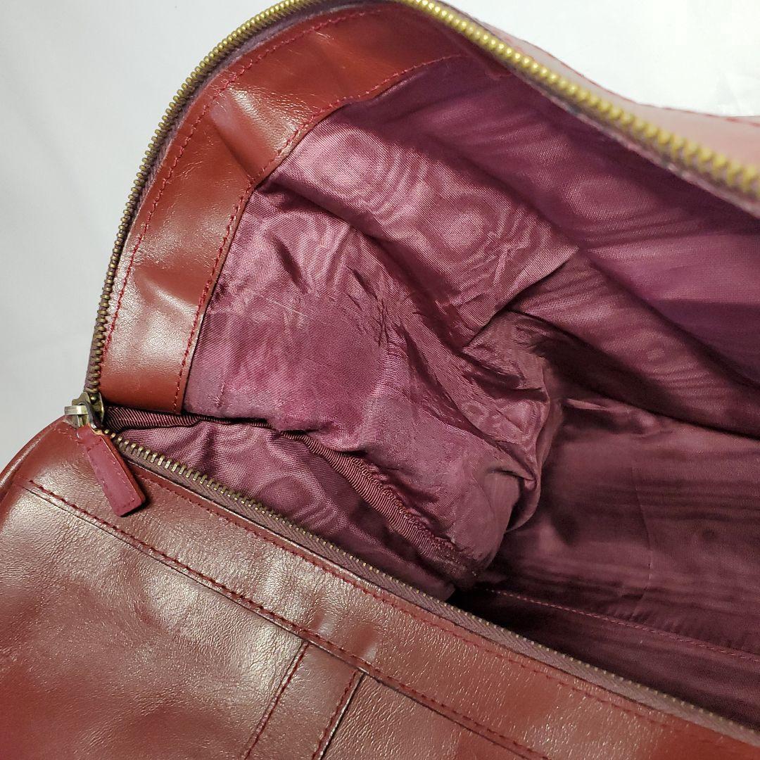 Cartier バーガンディ ボストンバッグ