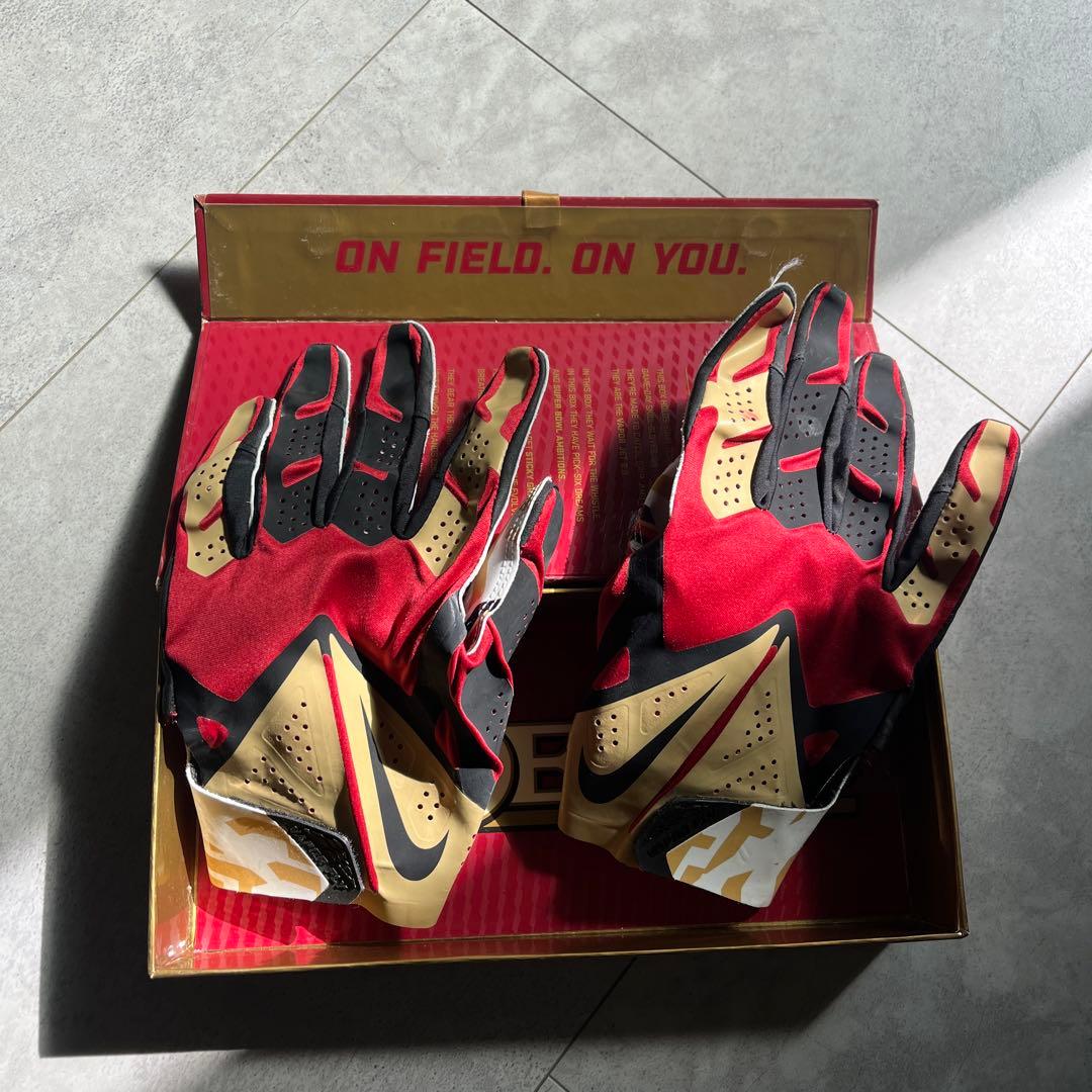 Nike NFLグローブ 49ers (諸事情:12/27以降配送)