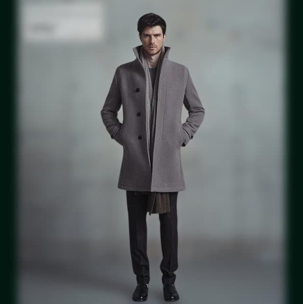 りょー様junhashimotoジュンハシモト カシミヤスタンドカラーコート 2