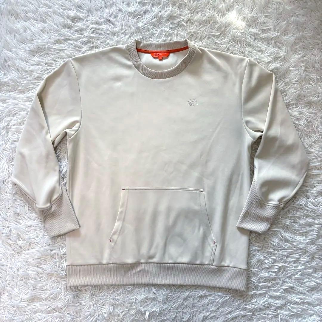 新作 ビームスゴルフ スウェット クルーネック アイボリー ベージュ ストレッチ