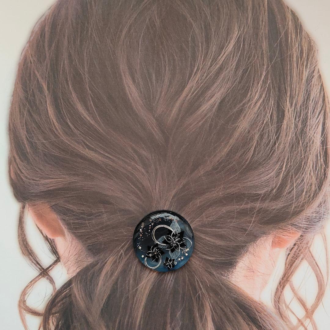 【958】ハンドメイド　レジン　ヘアゴム　ポニーフック