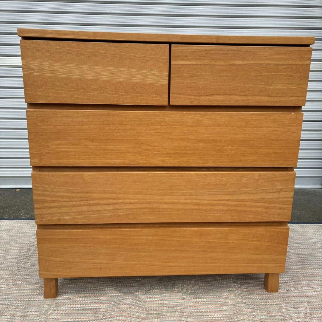 【送料込】無印良品　無印　木製チェスト４段 ナチュラル 家具