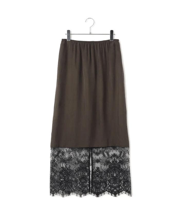 新品 アダムエロペ 「EMOELLE」キュプラレースイージースカート