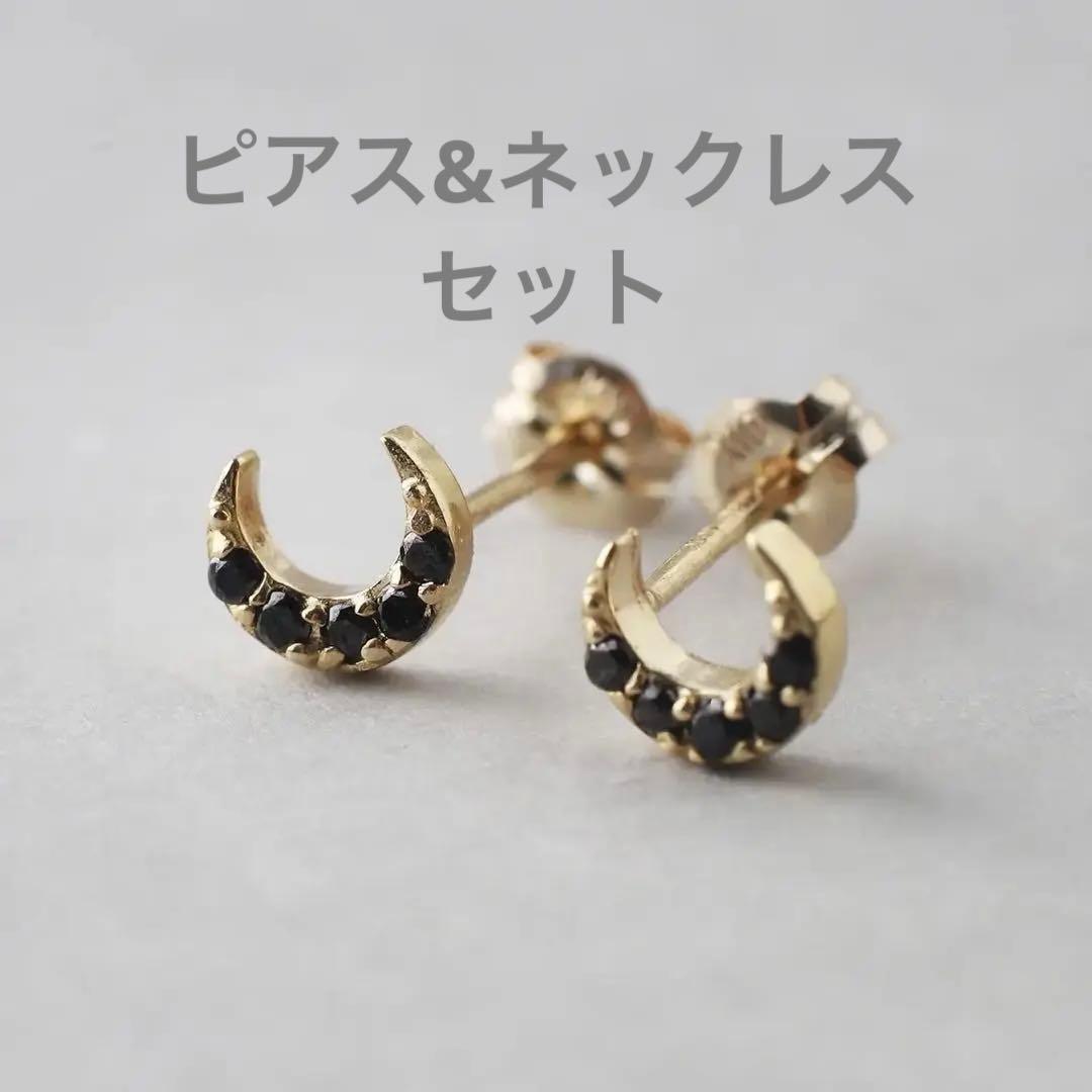 【最終価格】シエナロゼ　ブラックダイヤ　ピアス&ネックレス