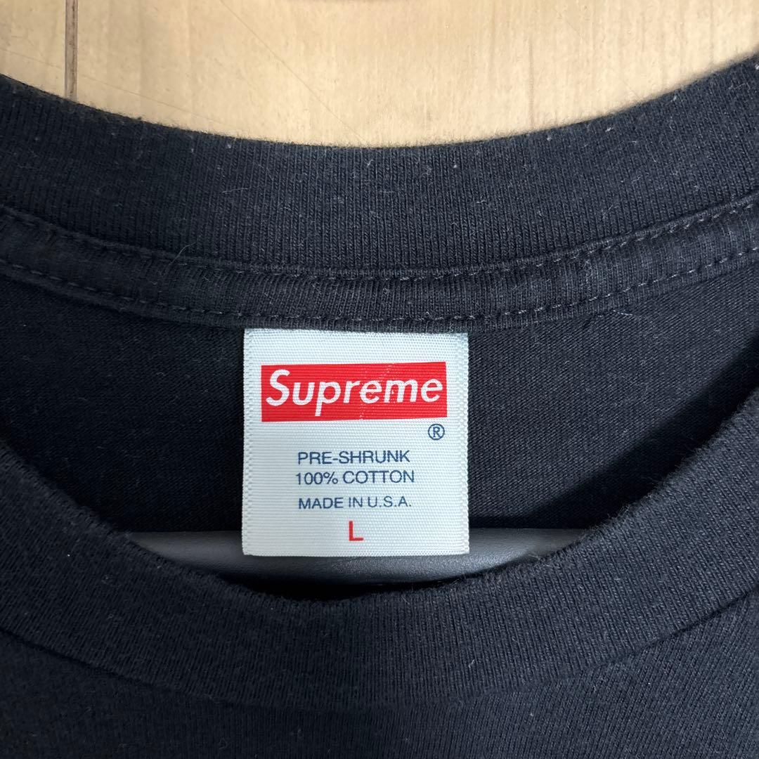 Supreme box logo tee L 黒色　黒ボックスT