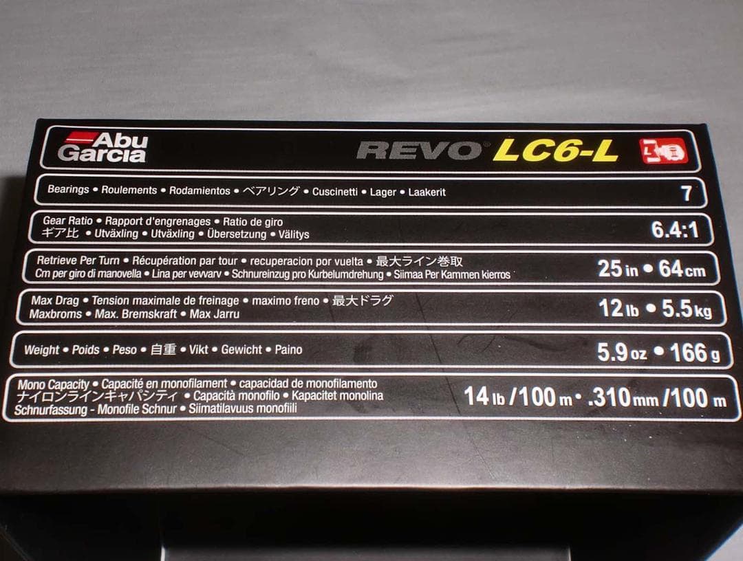 アブガルシア　レボ　エルシーシックス－Ｌ（Revo　LC6-L）【左巻き】　新品