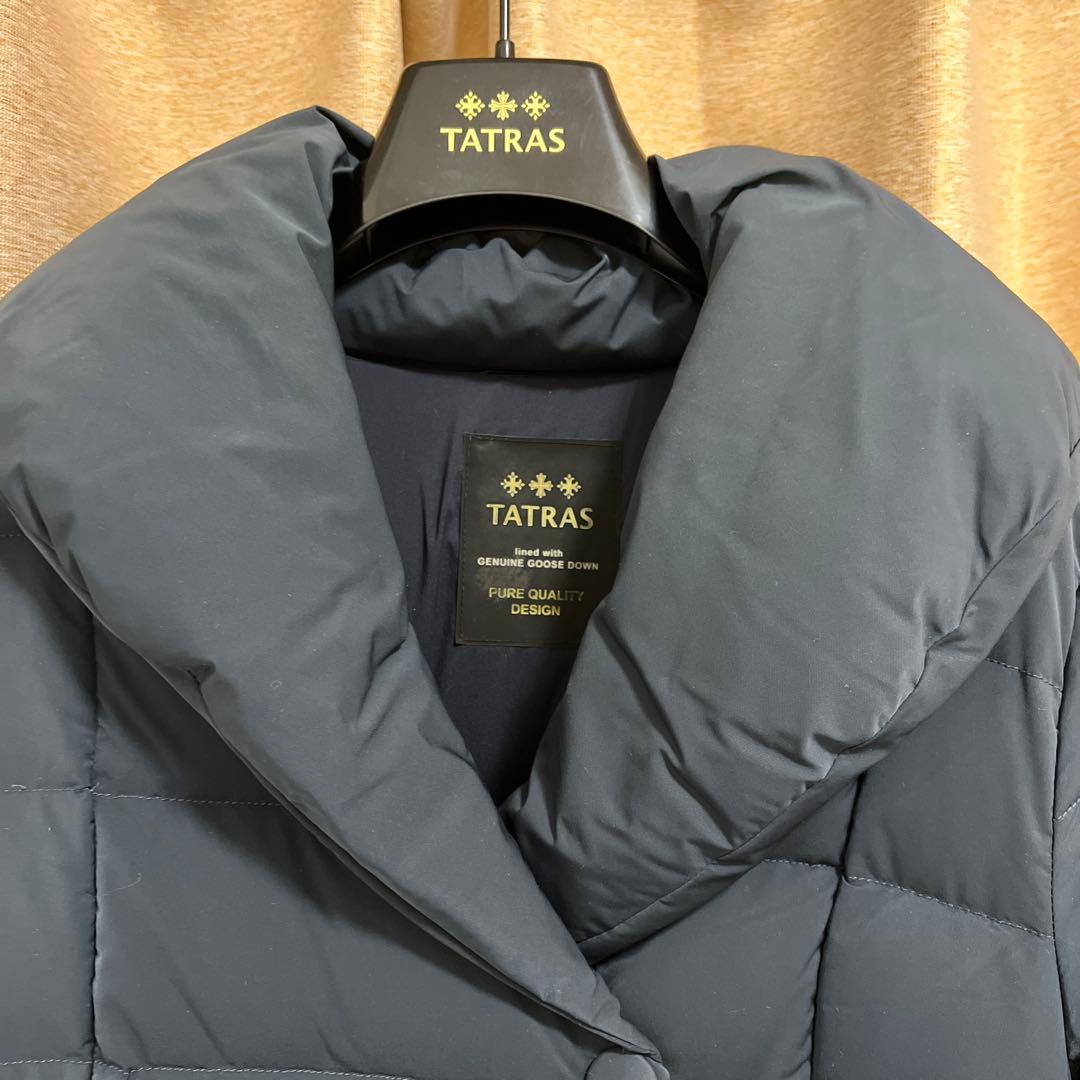 TATRAS ネイビー ダウンコート ベルト付き