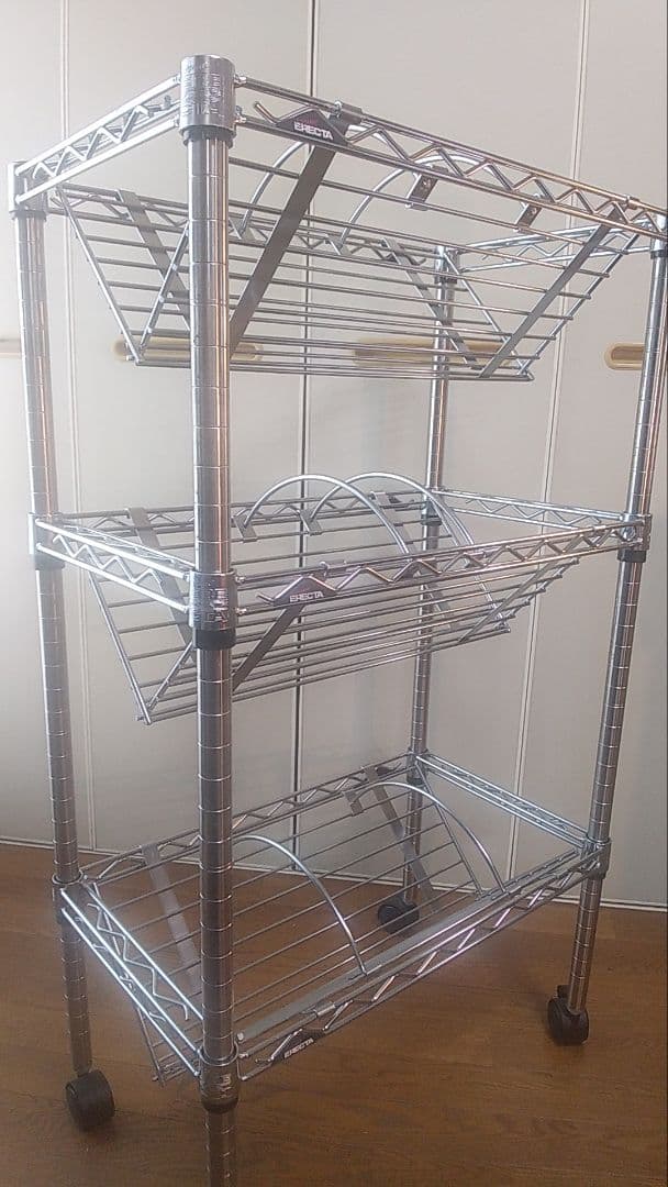 エレクター　送料込み　 ファイルワゴン　3段 キャスター付き