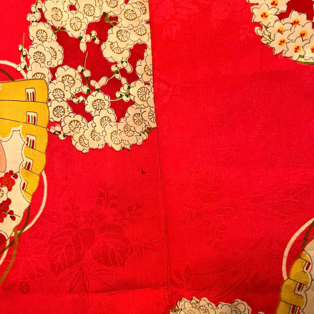 大正ロマン　アンティーク着物　花づくし　七五三