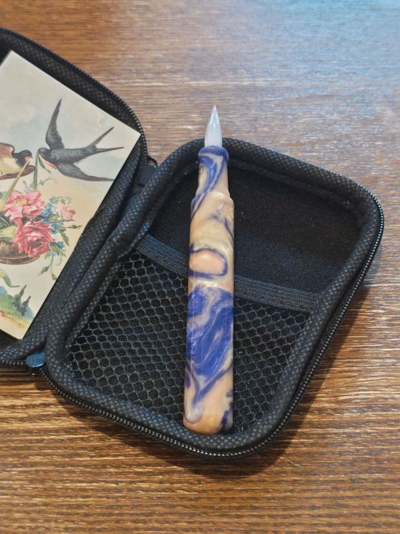 helico ミルク シュクルガラスペン&バラのペンレストセット