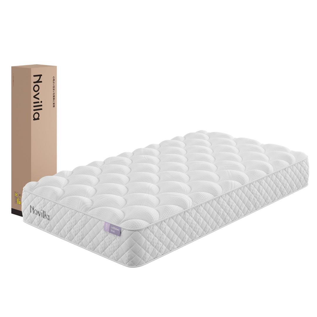 マットレス セミダブル 天然ラベンダー生地 安眠を促す 硬めコイル 硬さ180N