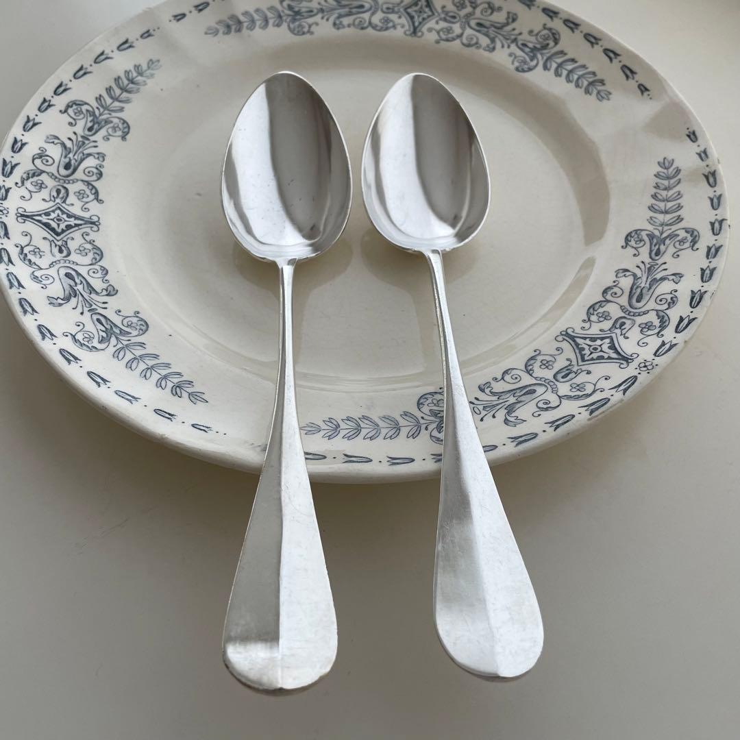 フランスアンティーク レア シルバースプーン2本セット