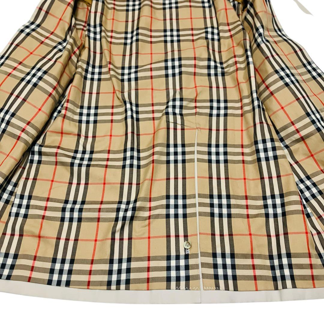 バーバリー　ステンカラーコート　ベルト付　ノバチェック裏地 ベージュ L
