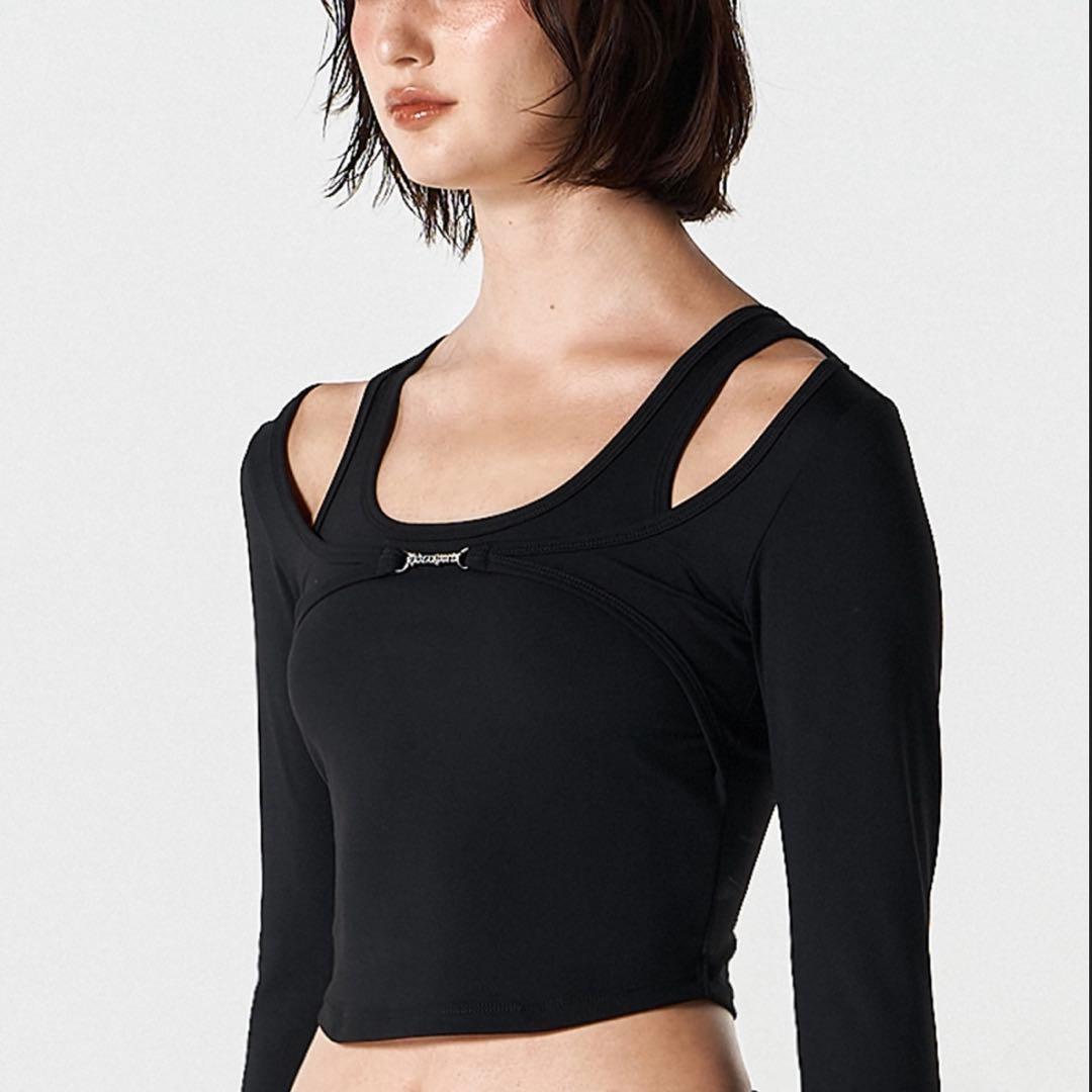 ヨガ・ピラティス Womens Supple Layered Long Sleeve