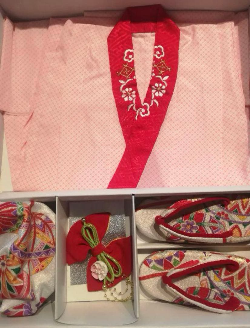 七五三　3歳　被布　着物セット(鞠)