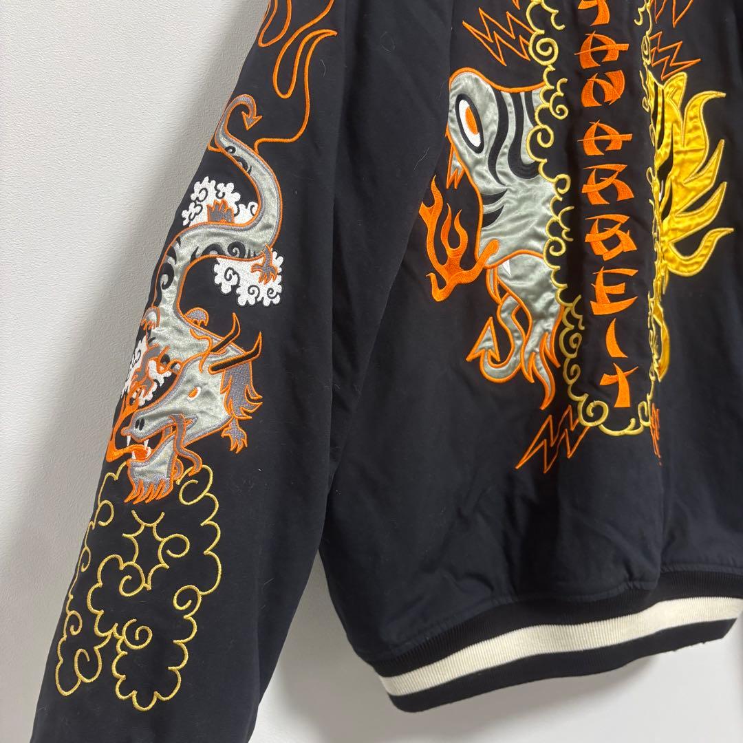 【美品】 サタンアルバイト オーバーサイズ スタジャン スカジャン 刺繍 龍