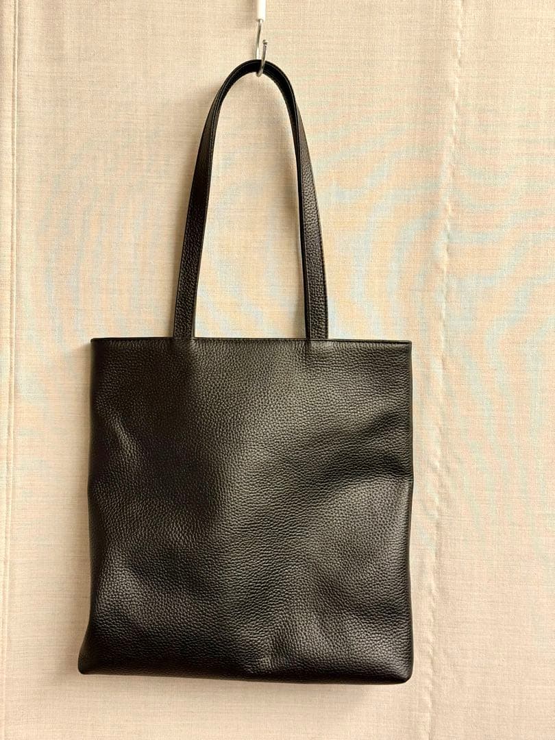 【超美品】HushTugハッシュタグ　レザー　スマートトートバッグシボ革ブラック